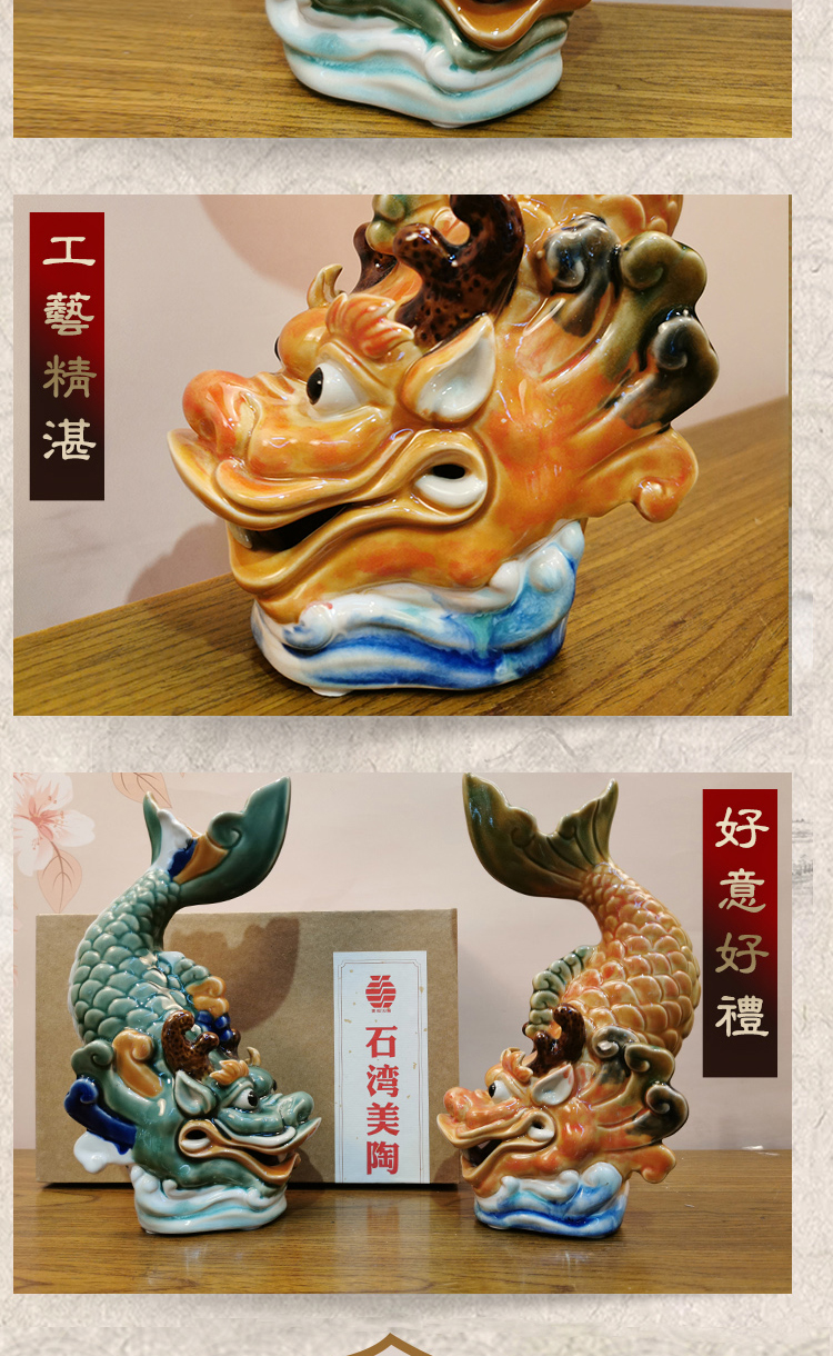 石湾公仔創意陶磁老人、鲁迅、風水弁公室装飾品 石湾公仔创意陶瓷老人盆景小摆件人物中国风办公室装饰品愚公移山